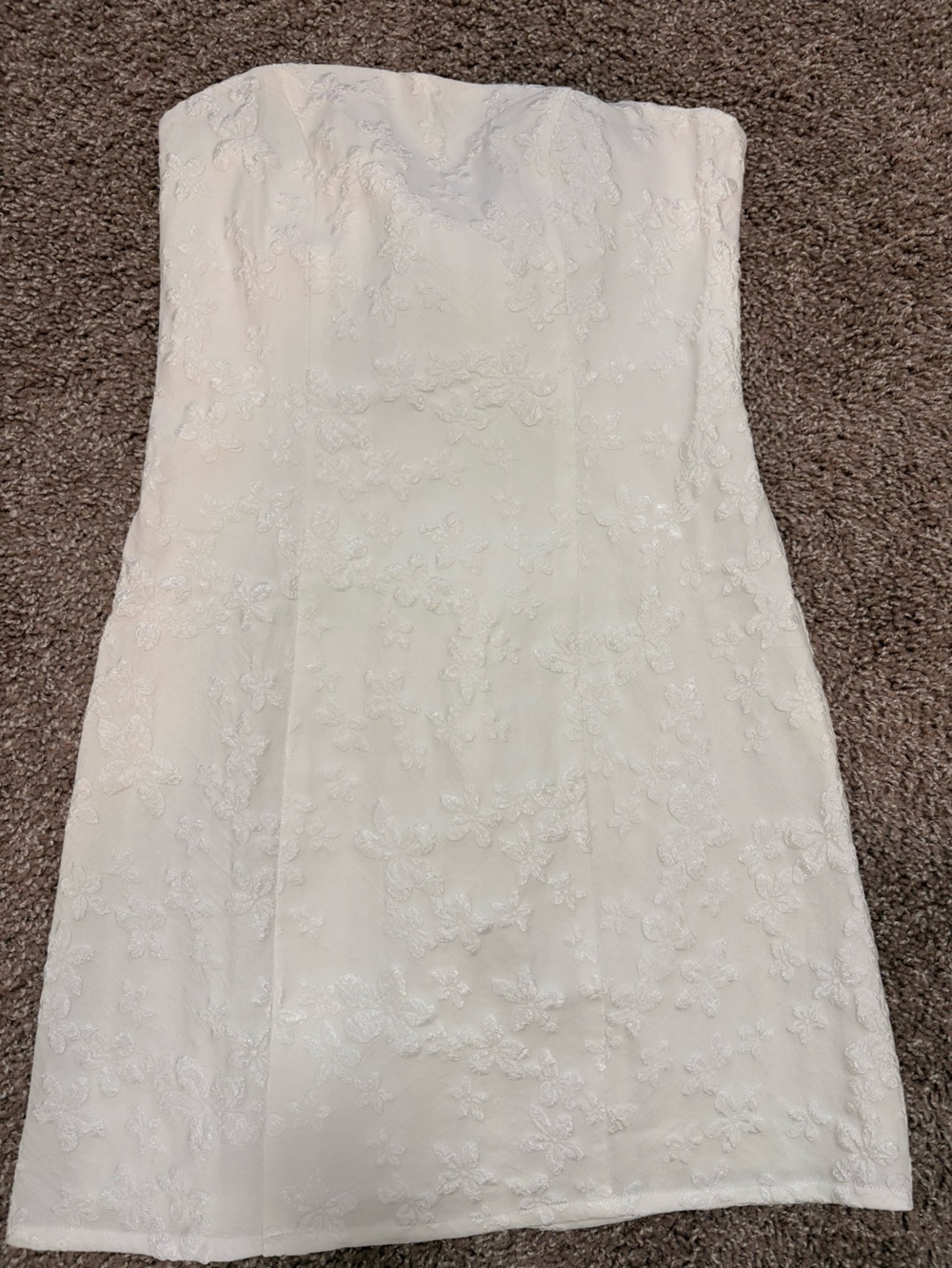 Princess Polly White Lace Floral Embroidered Dress